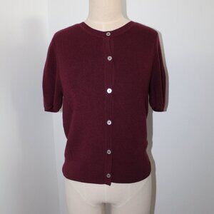NWT Rag & Bone Wool Blend Short Sleeve Button Front Knit Sweater Top M